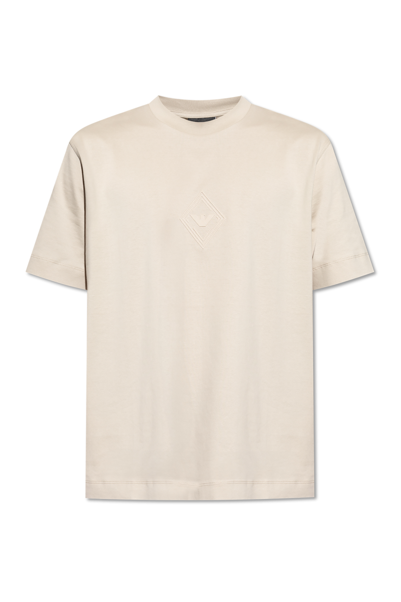 Beige T-shirt from the Sustainability collection Emporio